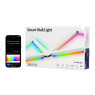 JSK-P22 New Splicing Light DIY Atmosphere Light USB Smart Wall Lamp RGB Voice Control Light Strip for Esports Room Bedroom Bar Decoration Night Light No 5V 2A Plug) - Black - 9PCS